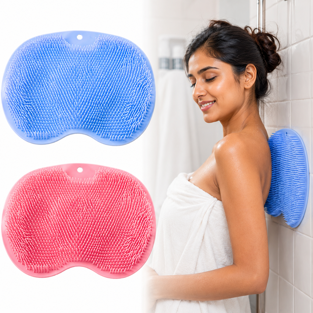 Back & Foot Scrubber Wall Mounted Silicone Bath Massage