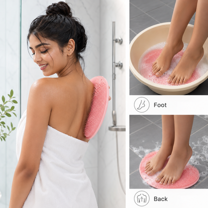 Back & Foot Scrubber Wall Mounted Silicone Bath Massage