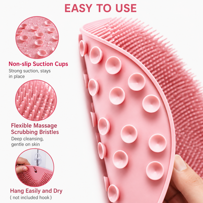 Back & Foot Scrubber Wall Mounted Silicone Bath Massage