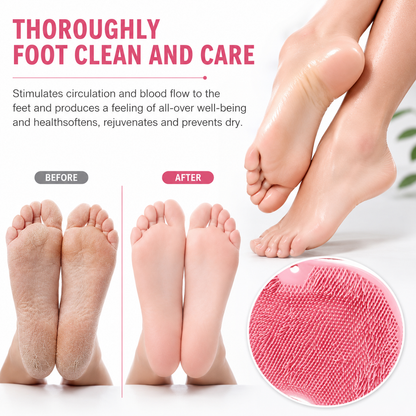 Back & Foot Scrubber Wall Mounted Silicone Bath Massage